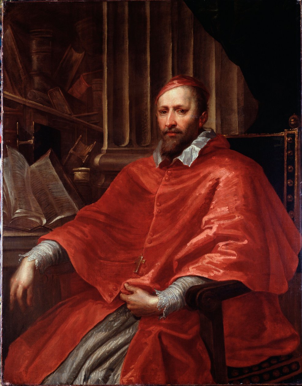 Retrato do Cardeal italiano Ottaviano Raggi (óleo sobre tela de Giovanni Benedetto Castiglione