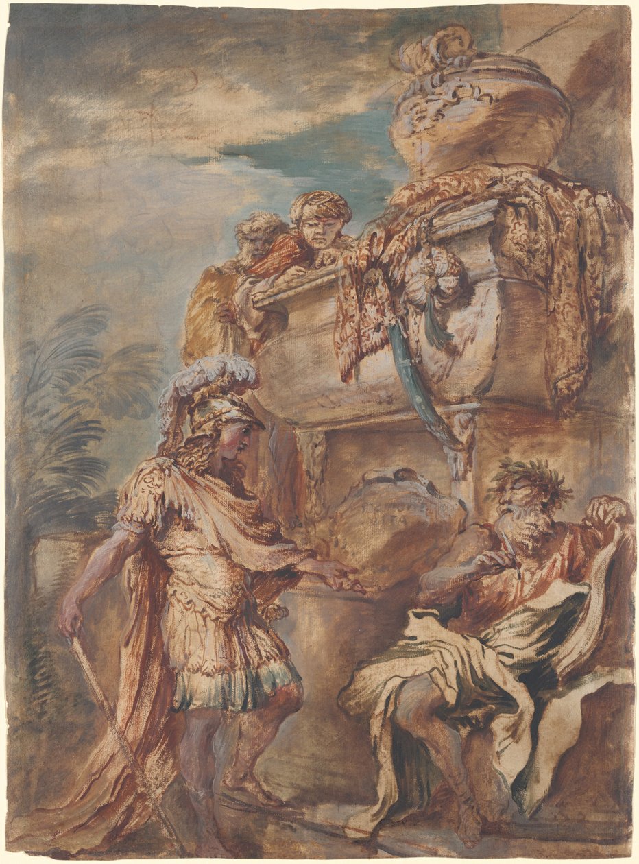 Alexandre no túmulo de Ciro de Giovanni Benedetto Castiglione