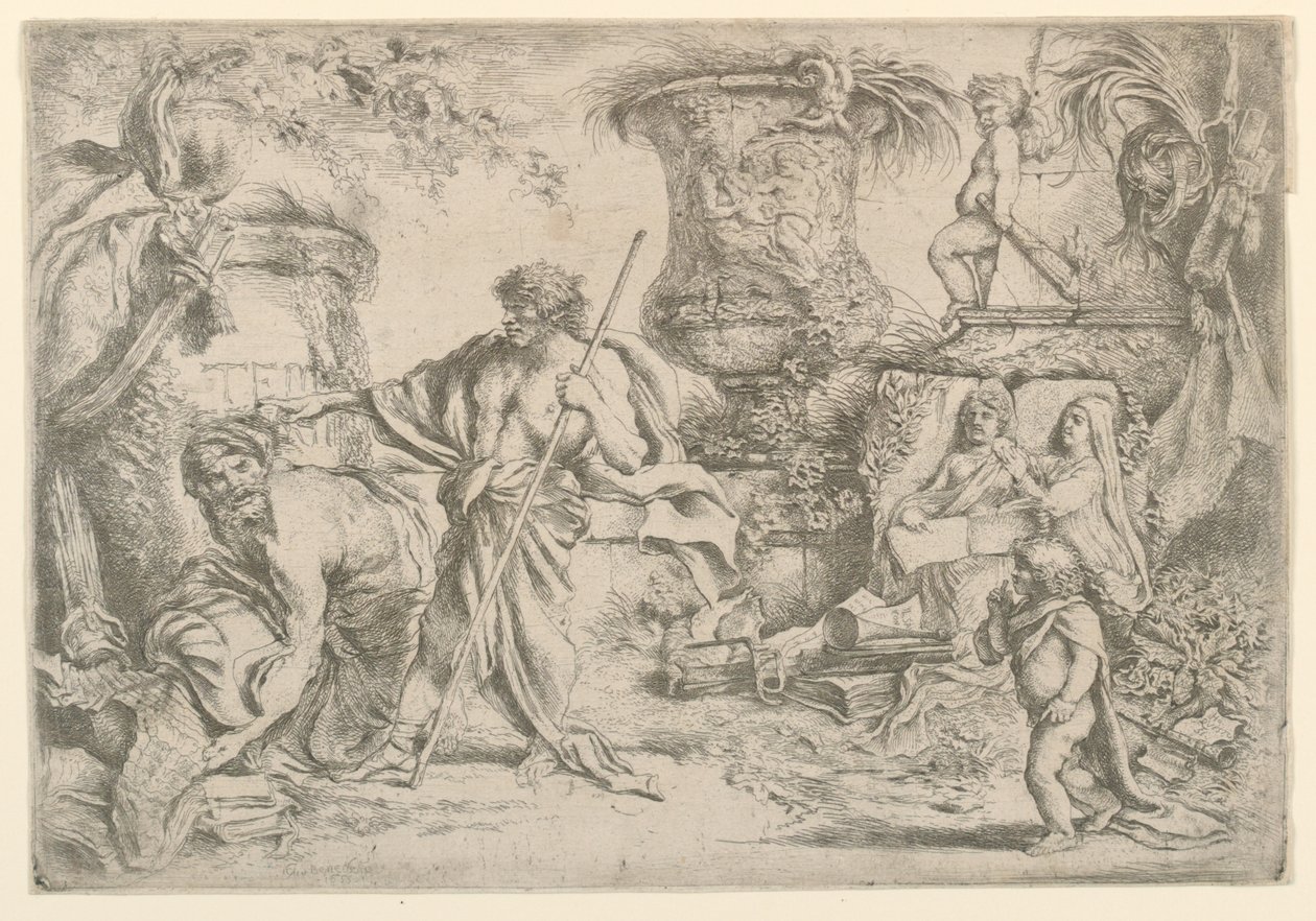 Alegoria da transitoriedade de Giovanni Benedetto Castiglione
