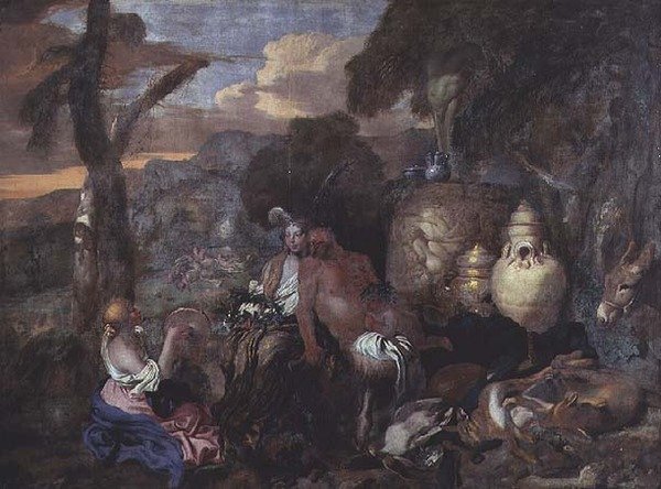 Bacantes e um sátiro de Giovanni Benedetto Castiglione
