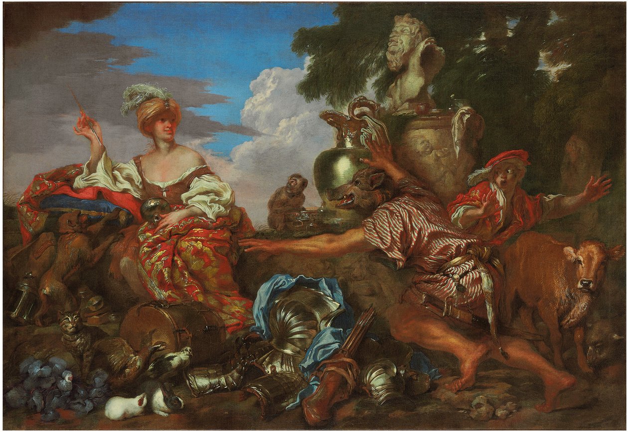 Circe Transformando os Companheiros de Ulisses em Javalis de Giovanni Benedetto Castiglione