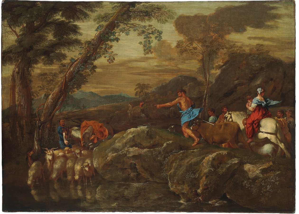 A Jornada de Jacó, 1633 de Giovanni Benedetto Castiglione