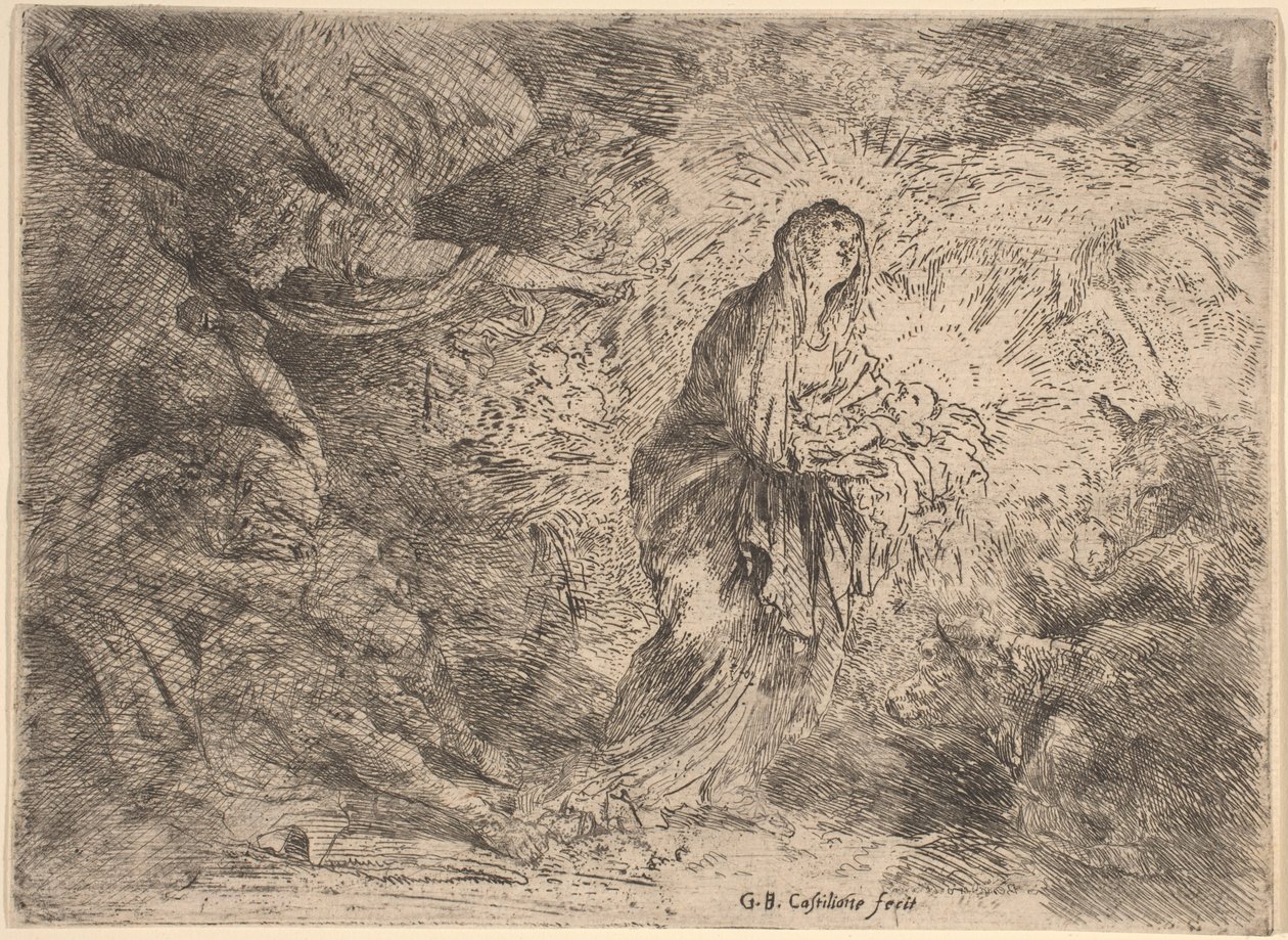 José Despertado pelo Anjo de Giovanni Benedetto Castiglione