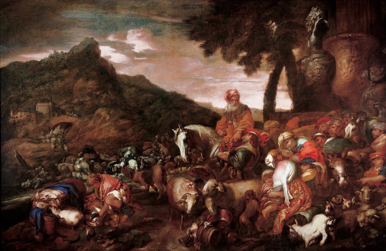 Viagem da Família de Abraão de Giovanni Benedetto Castiglione