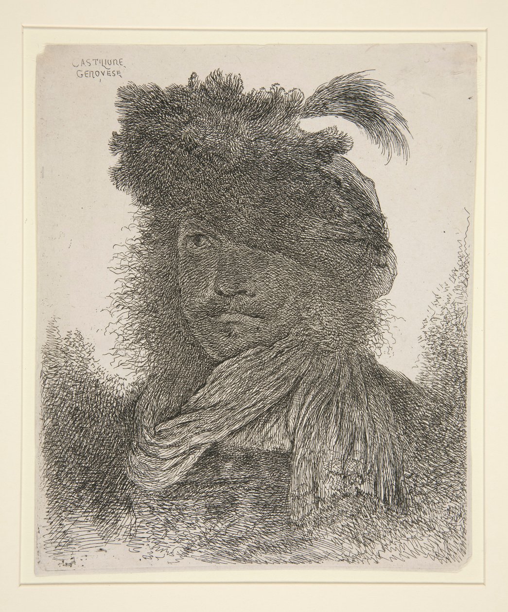 O Homem com o Rosto na Sombra de Giovanni Benedetto Castiglione