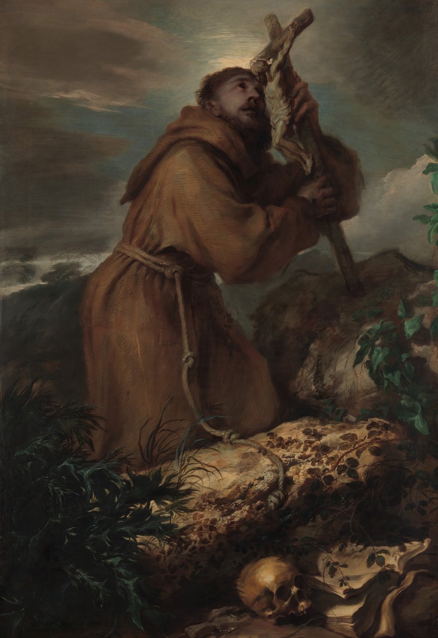 São Francisco em êxtase, ca. 1650 de Giovanni Benedetto Castiglione