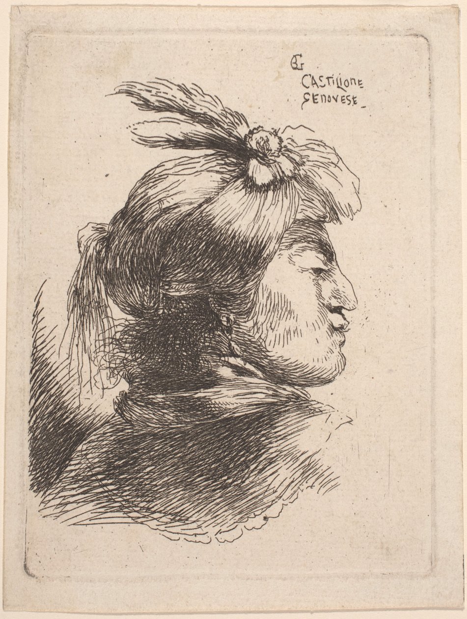 Cabeça Oriental Pequena de Giovanni Benedetto Castiglione