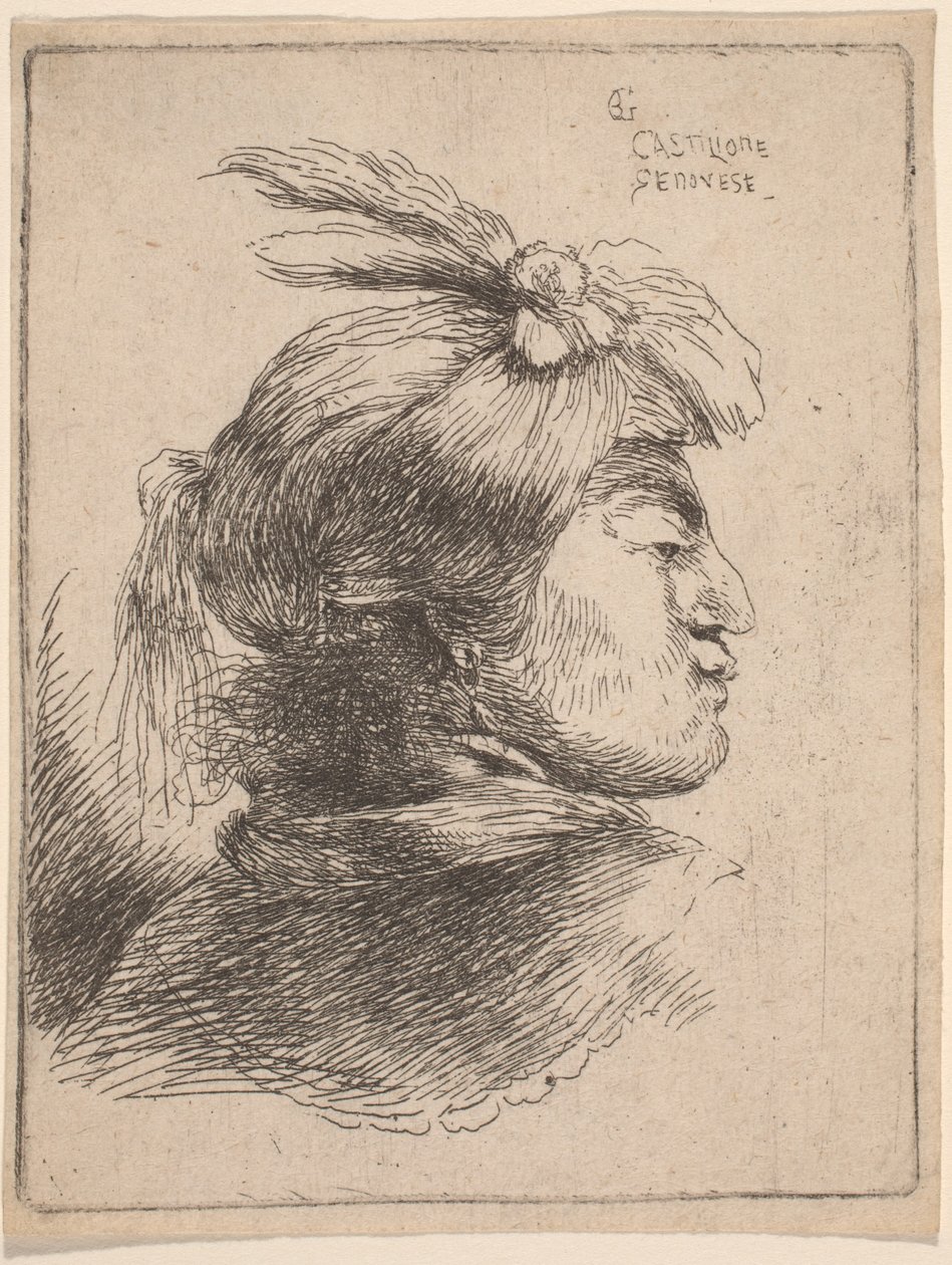 Cabeça Oriental Pequena de Giovanni Benedetto Castiglione