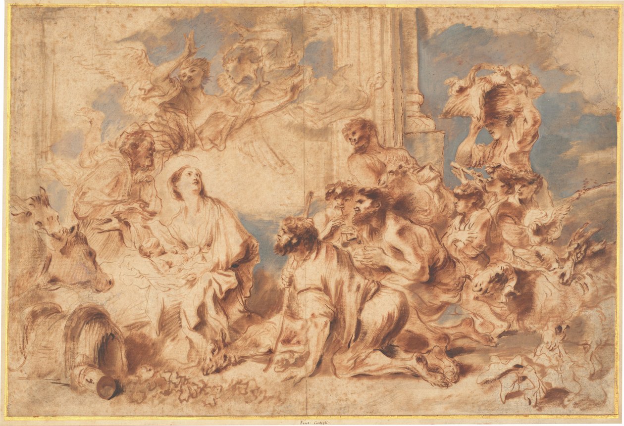 Die Anbetung der Hirten de Giovanni Benedetto Castiglione