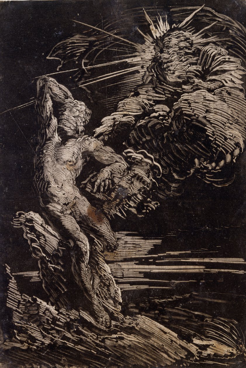 A criação de Adão, c. 1642 de Giovanni Benedetto Castiglione