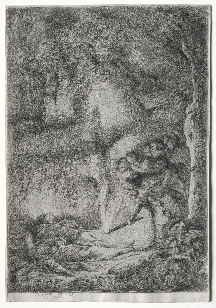 A Descoberta dos Corpos dos Santos Pedro e Paulo de Giovanni Benedetto Castiglione