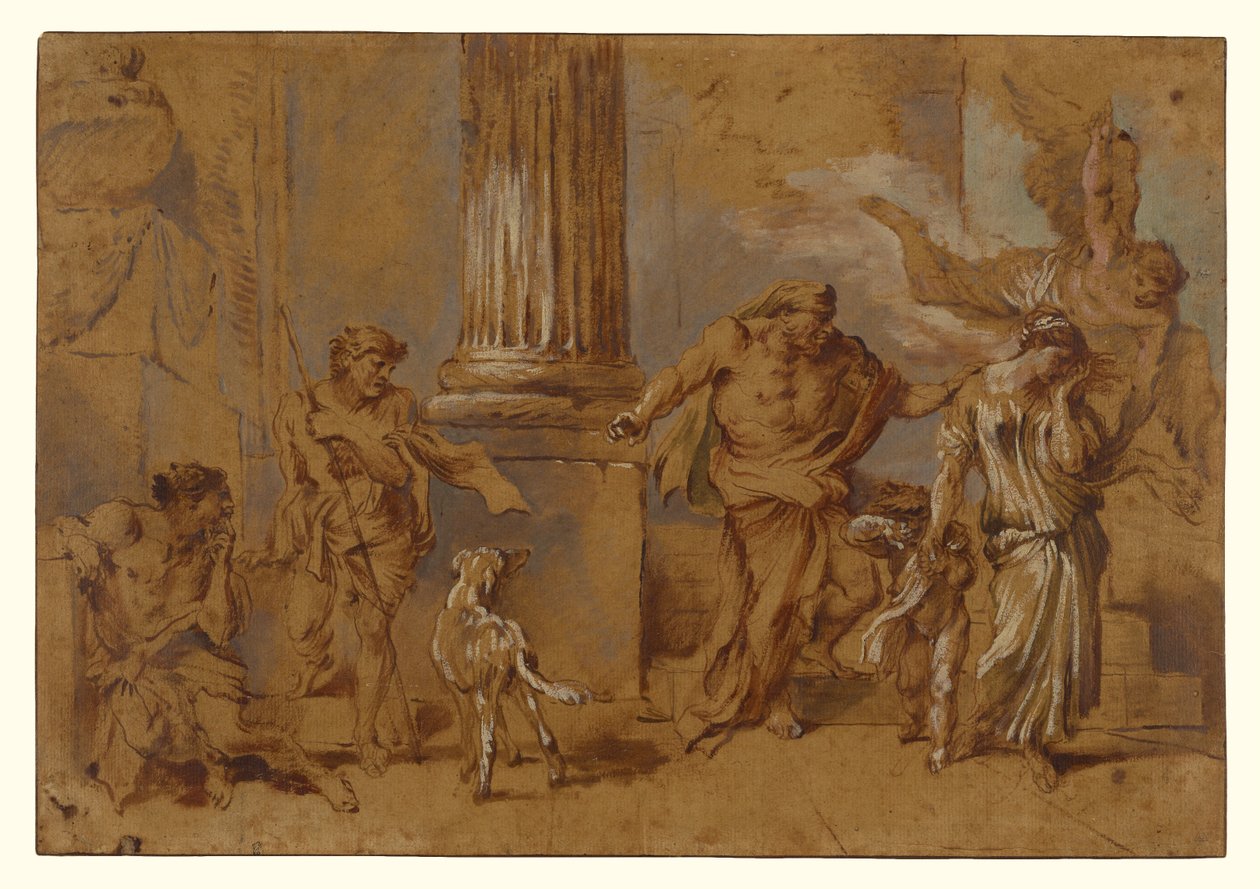 Die Vertreibung der Hagar de Giovanni Benedetto Castiglione