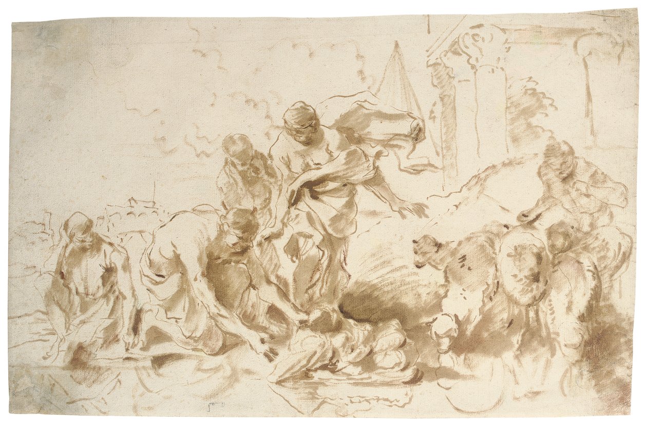 O Achado de Moisés de Giovanni Benedetto Castiglione