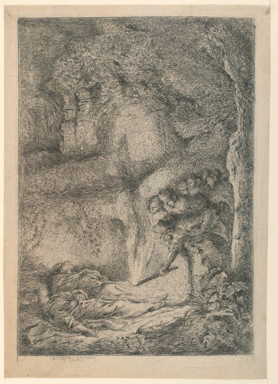 A descoberta dos corpos de São Pedro e São Paulo de Giovanni Benedetto Castiglione