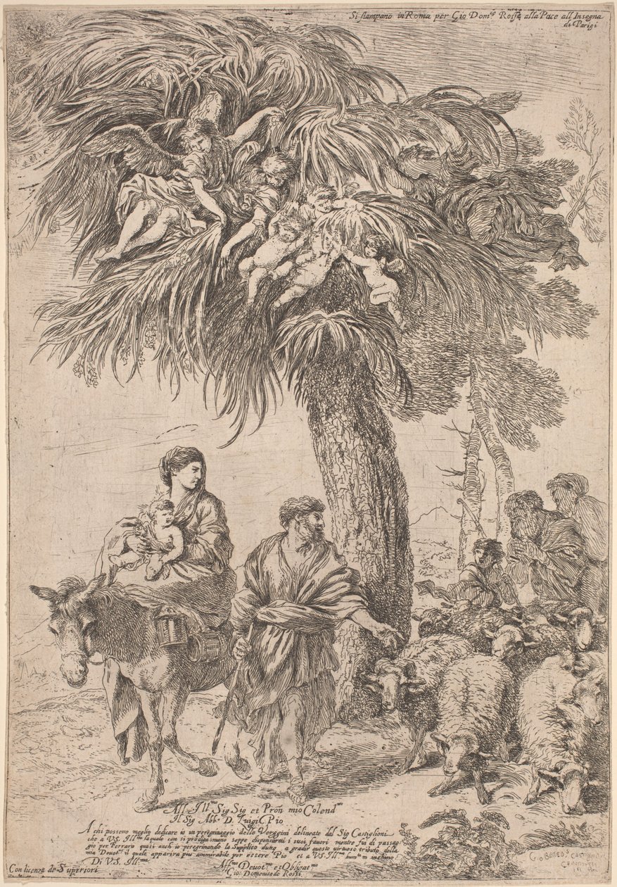 A fuga para o Egito de Giovanni Benedetto Castiglione