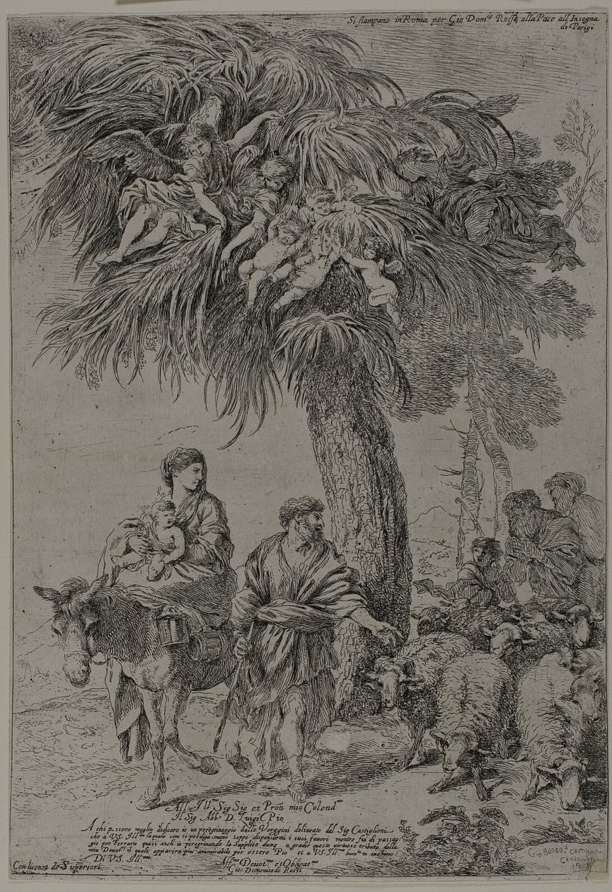 A fuga para o Egito de Giovanni Benedetto Castiglione