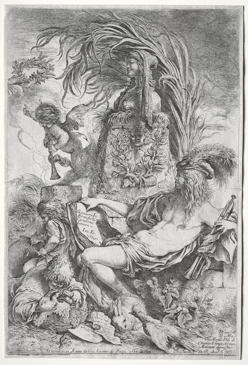 O gênio de Castiglione, 1648. de Giovanni Benedetto Castiglione