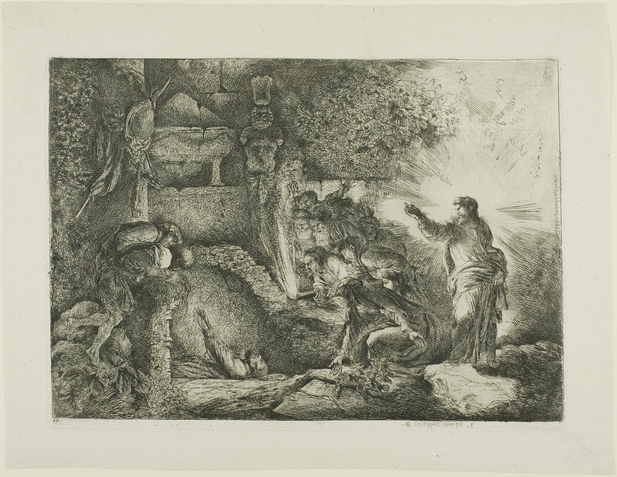 A Ressurreição de Lázaro de Giovanni Benedetto Castiglione