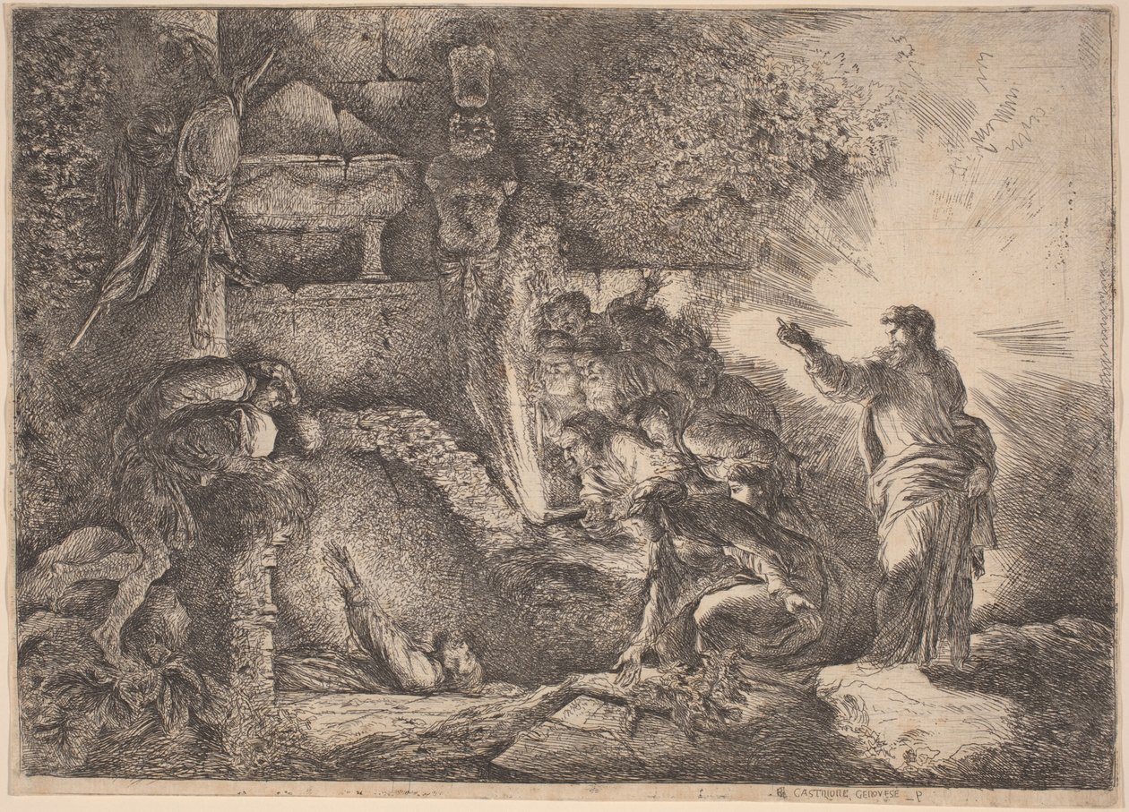 A Ressurreição de Lázaro de Giovanni Benedetto Castiglione