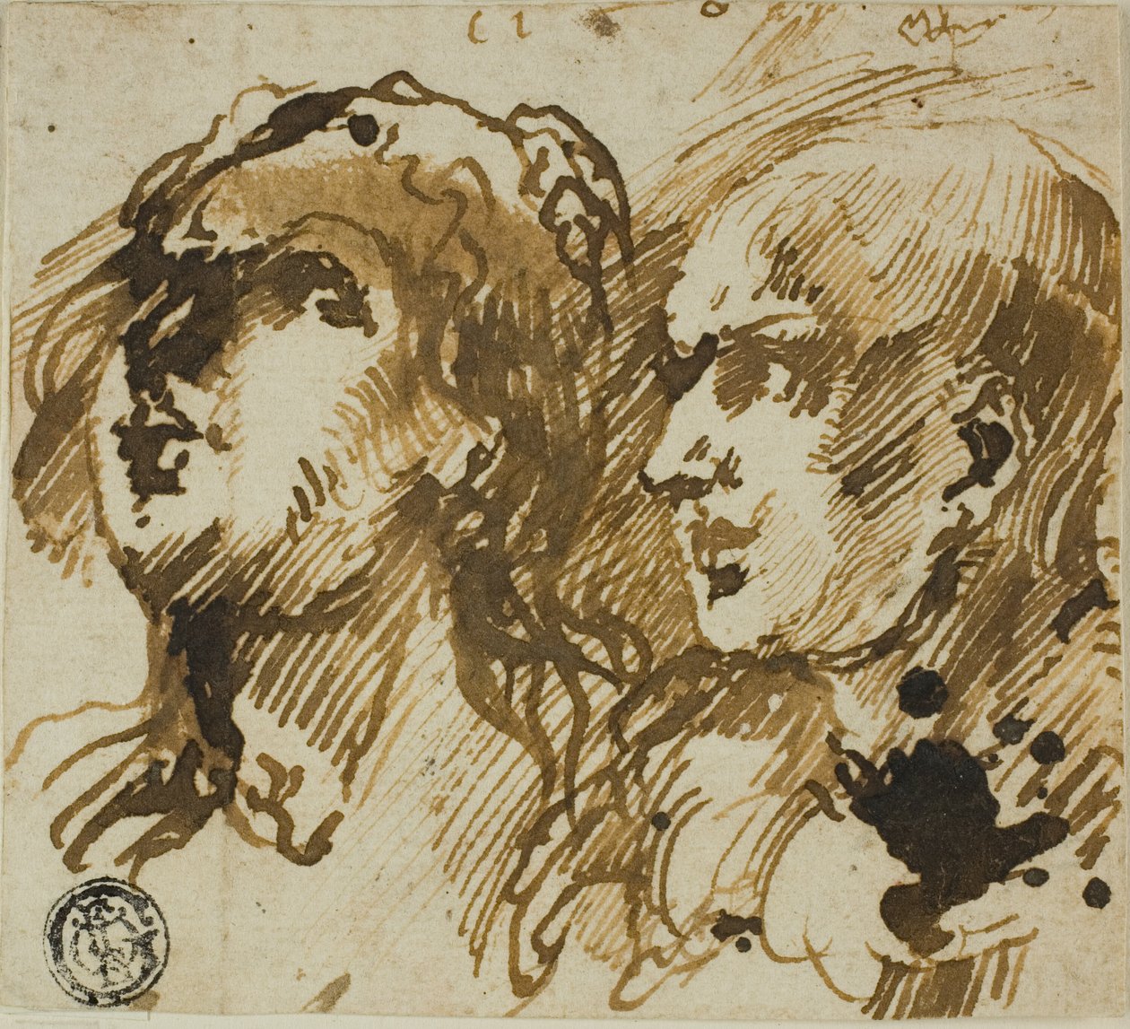 Duas cabeças de Giovanni Benedetto Castiglione
