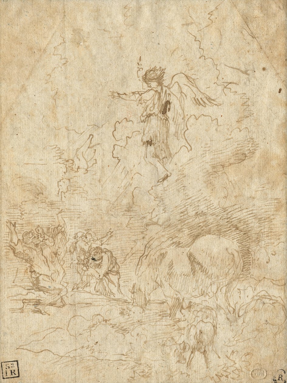 Anúncio aos pastores de Giovanni Benedetto Castiglione