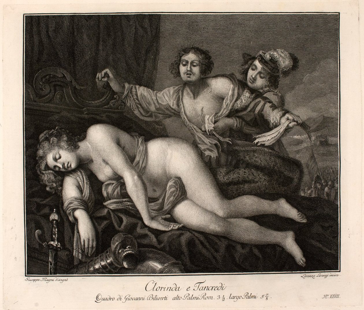 A lamentação de Tancredi sobre o corpo de Clorinda de Giovanni Biliverti
