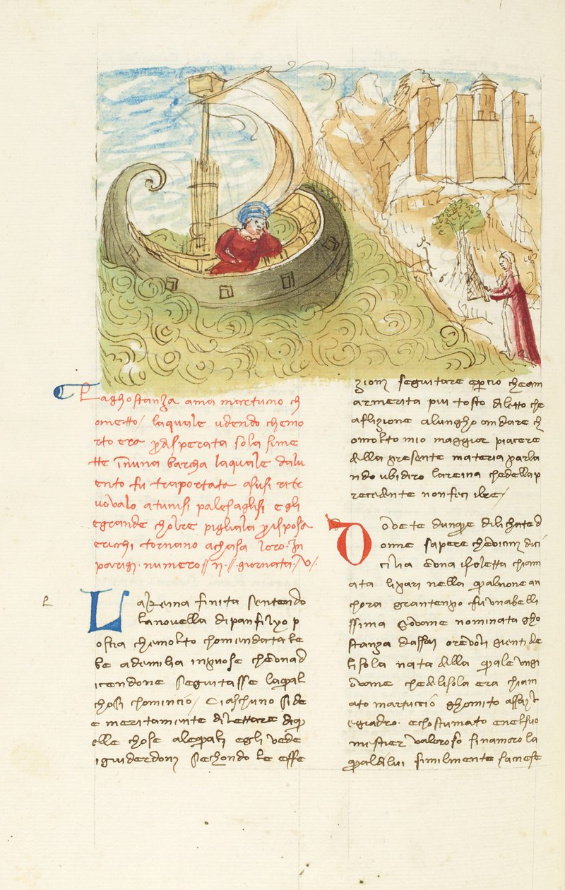 Décaméron, Au gré des flots - A chegada de Gostanza a Sousse, Quinto dia, conto 2. de Giovanni Boccaccio