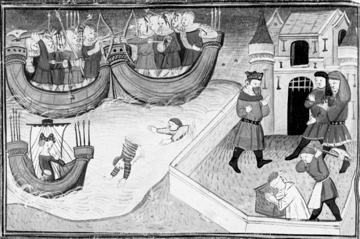 Decameron, Gerbino embarca no navio da filha do rei de Tunes; Gerbino é decapitado. Quarto dia, conto 4 de Giovanni Boccaccio
