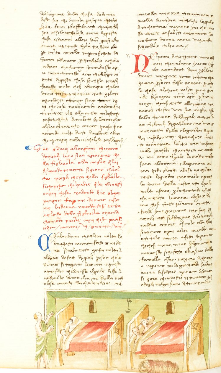 Decameron, O Duplo Erro; Pinuccio engana o estalajadeiro, Nono Dia, conto 6. de Giovanni Boccaccio