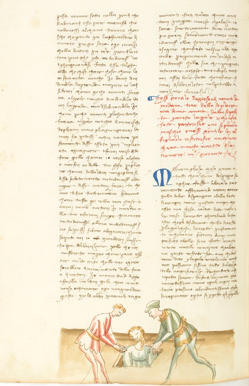 Decameron, O morto-vivo Carisendi gentil exumando Catalina, Décimo dia, conto 4. de Giovanni Boccaccio