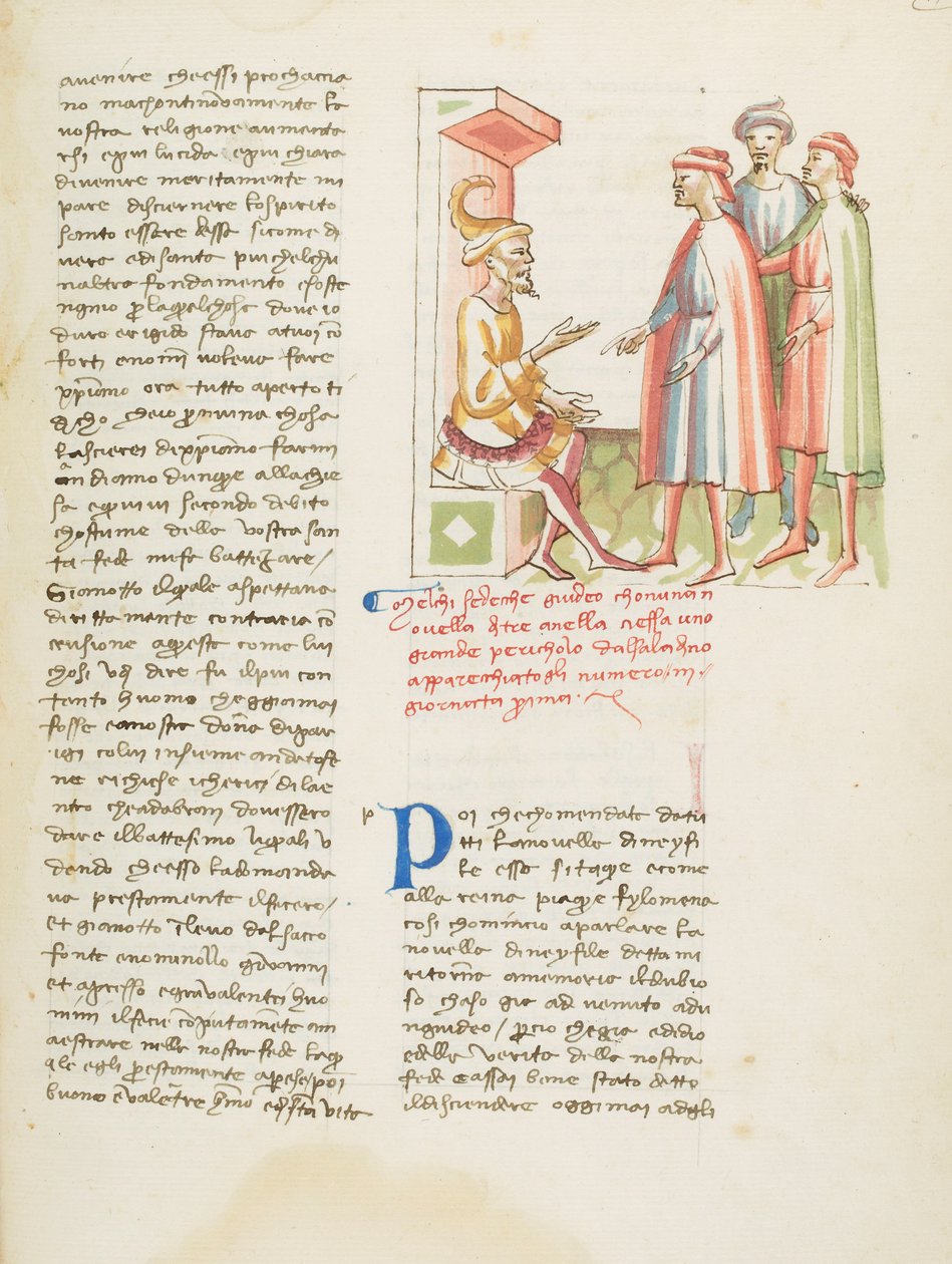 Decameron, A parábola dos três anéis - Saladino e Melquisedeque de Alexandria, O primeiro dia, conto 3. de Giovanni Boccaccio