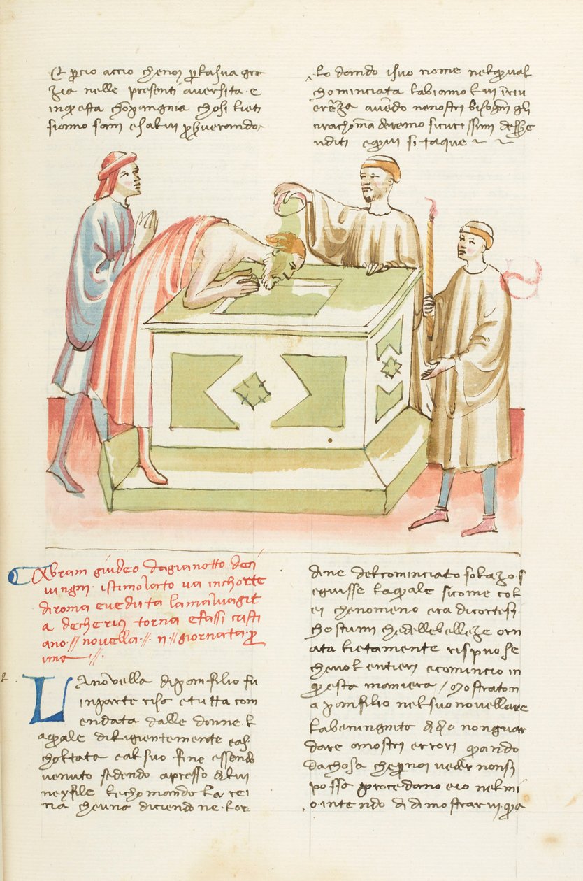 Decameron, A Escola de Roma - Batismo de Abraão , Primeiro dia, conto 2. de Giovanni Boccaccio