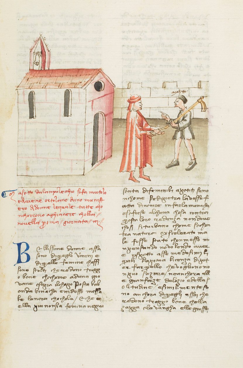 Decameron, O Serralho Silencioso - Masetto da Lamporecchio chega ao mosteiro, Terceiro dia, conto 1. de Giovanni Boccaccio