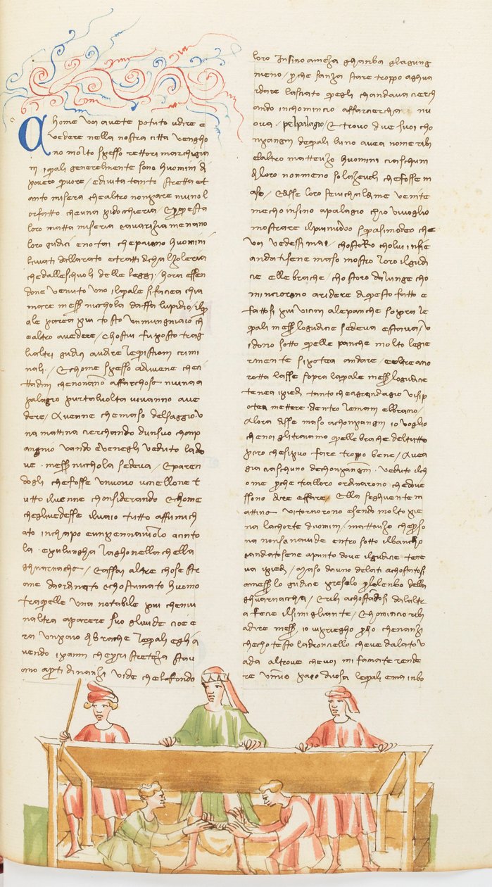 Decameron, Calções retraídos - Maso del Saggio e os seus companheiros humilham o juiz , Oitavo dia, conto 5. de Giovanni Boccaccio