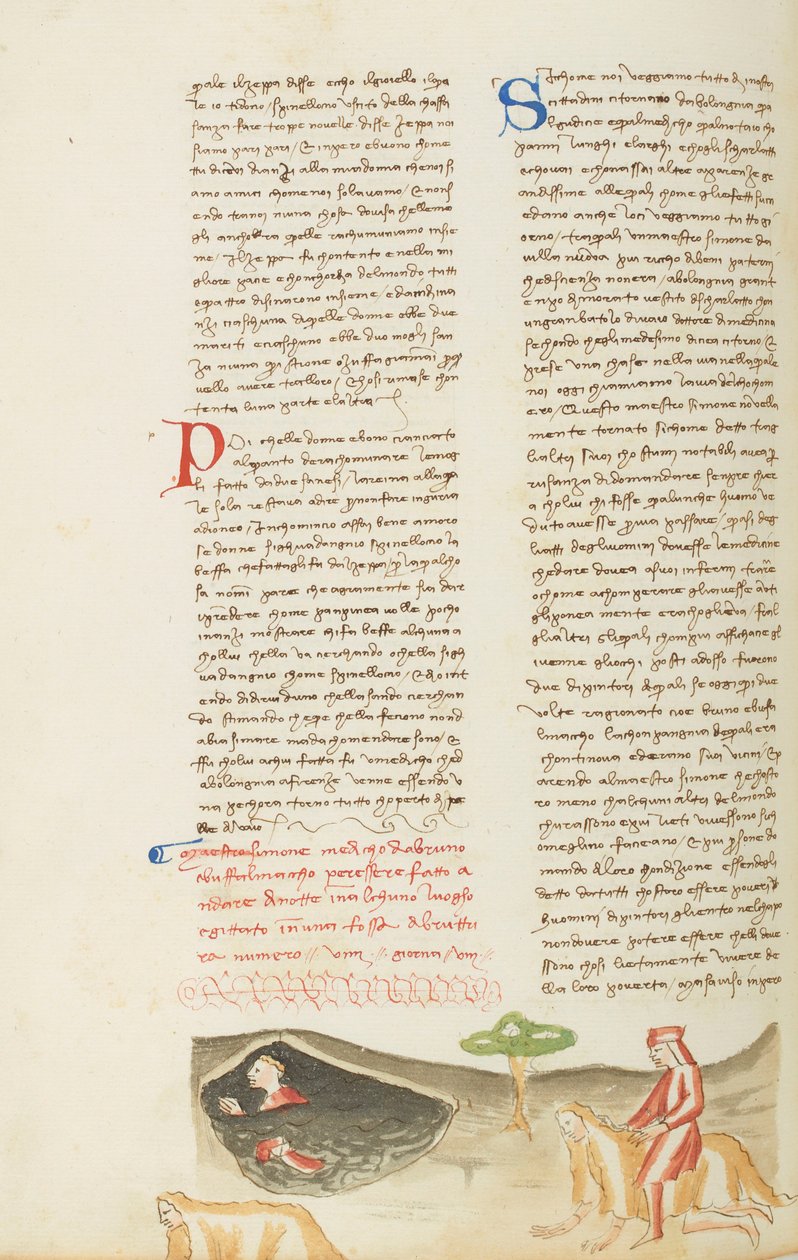 Decameron, A horrível aventura do Mestre Simão - Simone da Villa sur la fausse bêtei, Oitavo dia, conto 9. de Giovanni Boccaccio