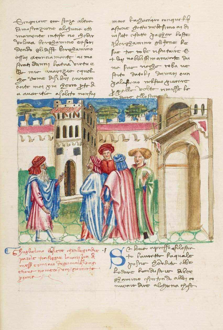 Decameron, Um fresco alegórico - Guiglielmo Borsiere e Ermino de