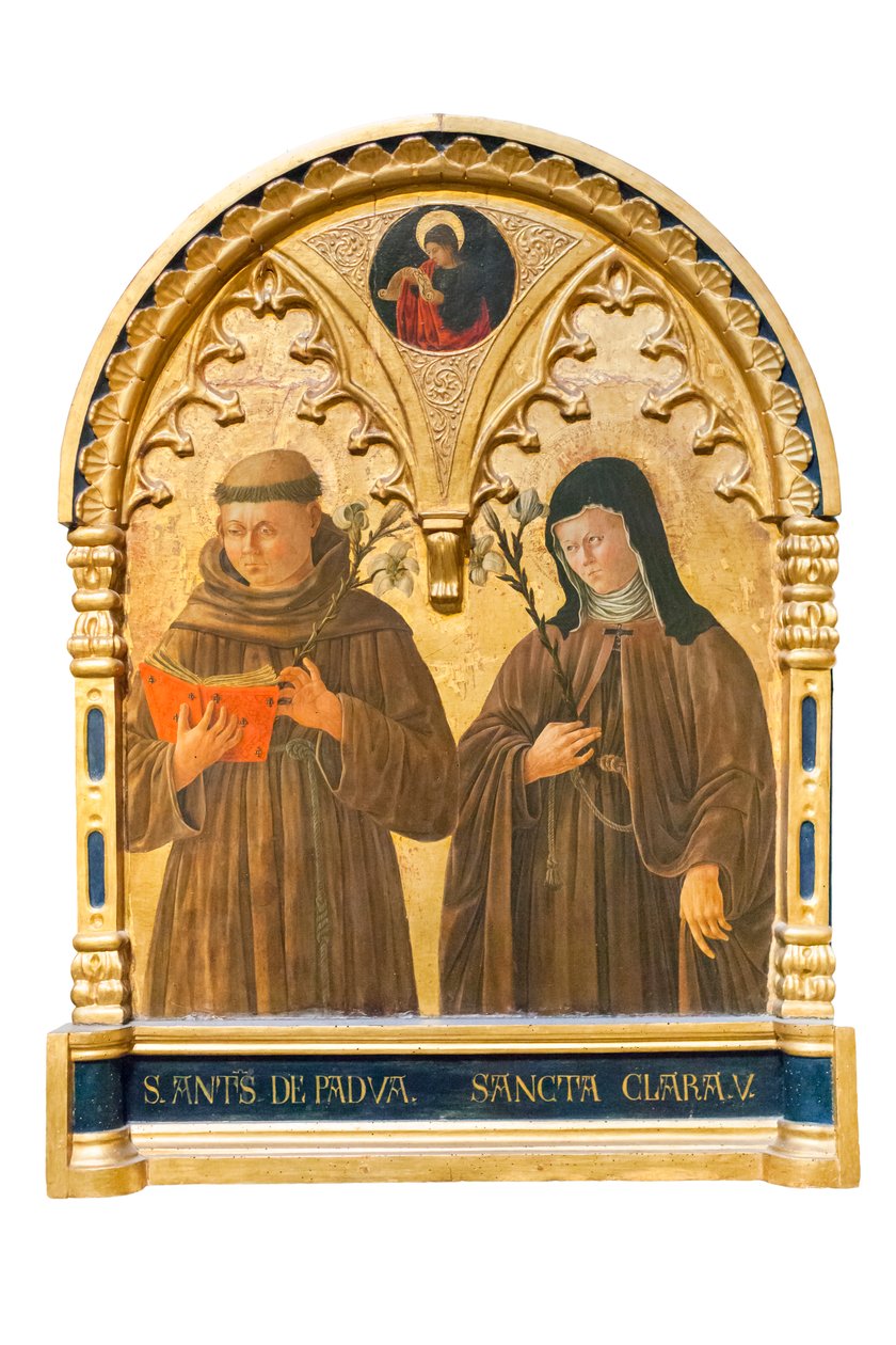 Santo Antônio de Pádua e Santa Claire de Assis de Giovanni Boccati or Boccatto