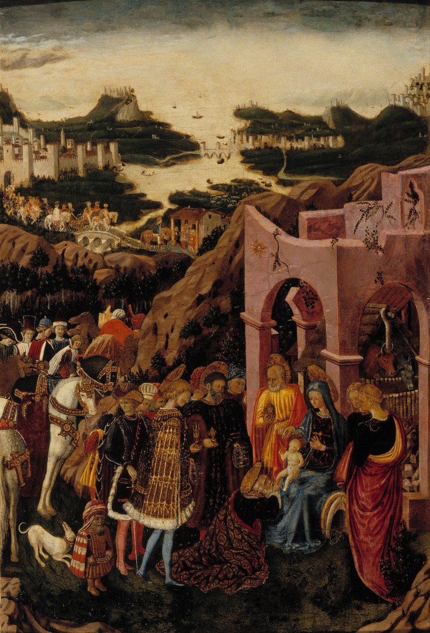 A Adoração dos Reis Magos, ca 1442-1445. de Giovanni Boccati or Boccatto