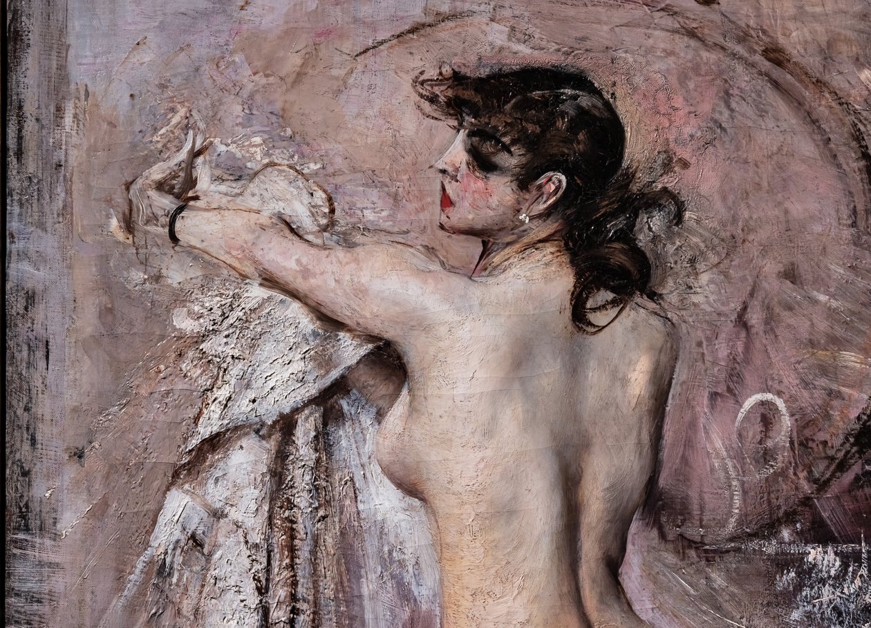 Depois do banho, detalhe de Giovanni Boldini