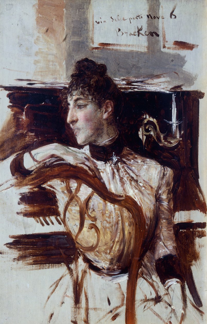 Alaide Banti em perfil de Giovanni Boldini (1842-1931) de Giovanni Boldini