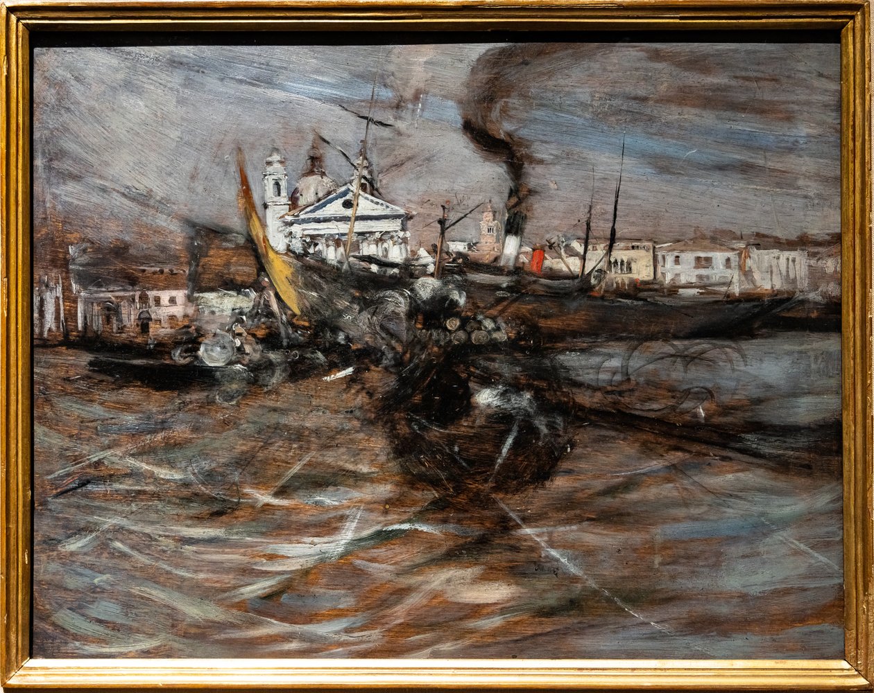 Barcos em Veneza de Giovanni Boldini