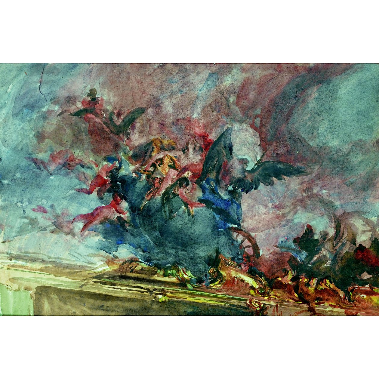 Boldini - PROJETO DE DECORAÇÃO, PARTE DE UM TIEPOLO de Giovanni Boldini