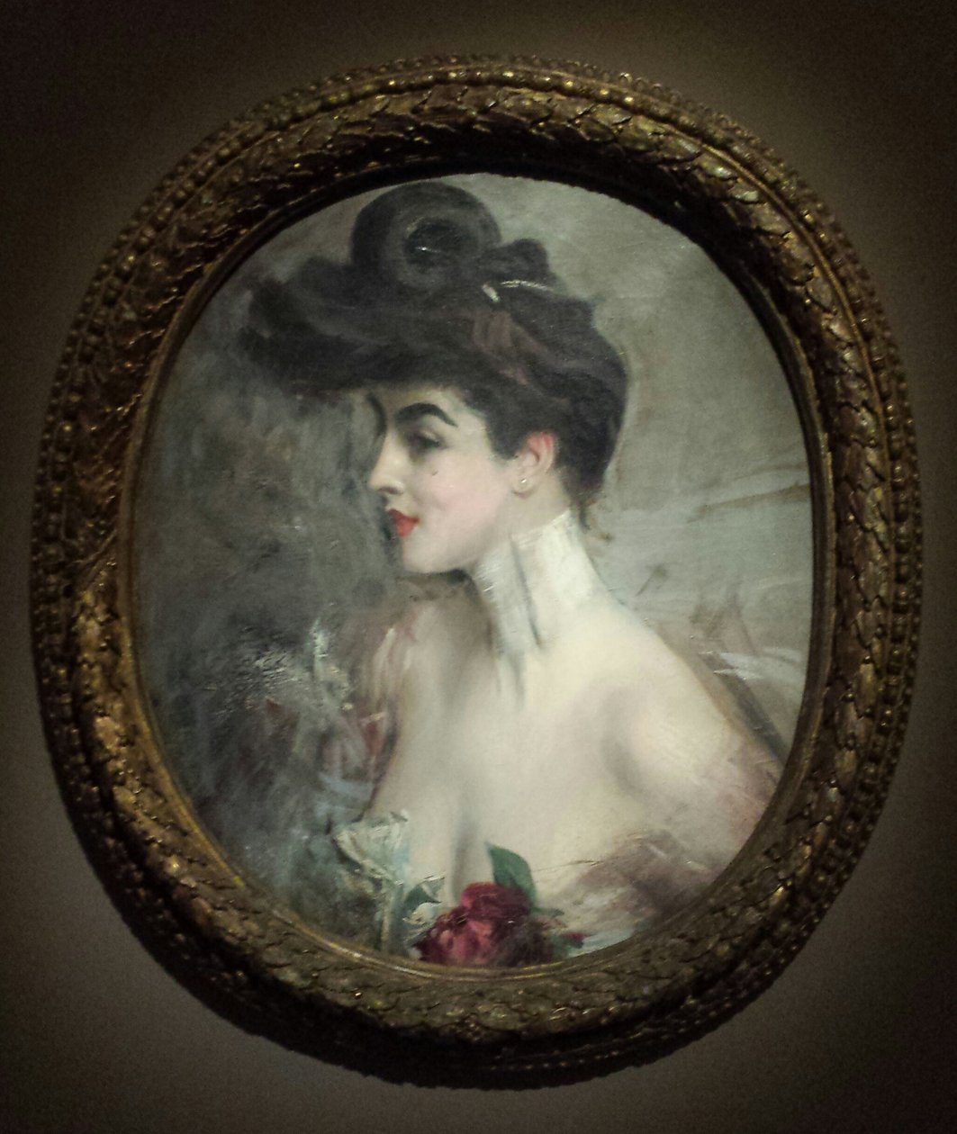 Boldini - Retrato de Mme X., com colarinho de contas de Giovanni Boldini