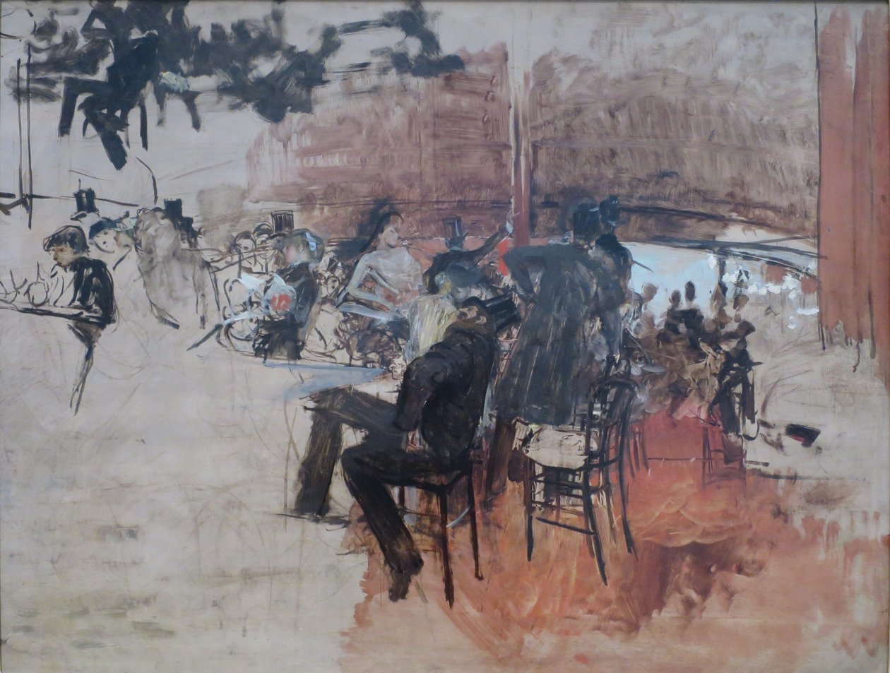 Cena de café de Giovanni Boldini, c. 1887, óleo sobre painel, Palácio da Legião de Honra da Califórnia de Giovanni Boldini