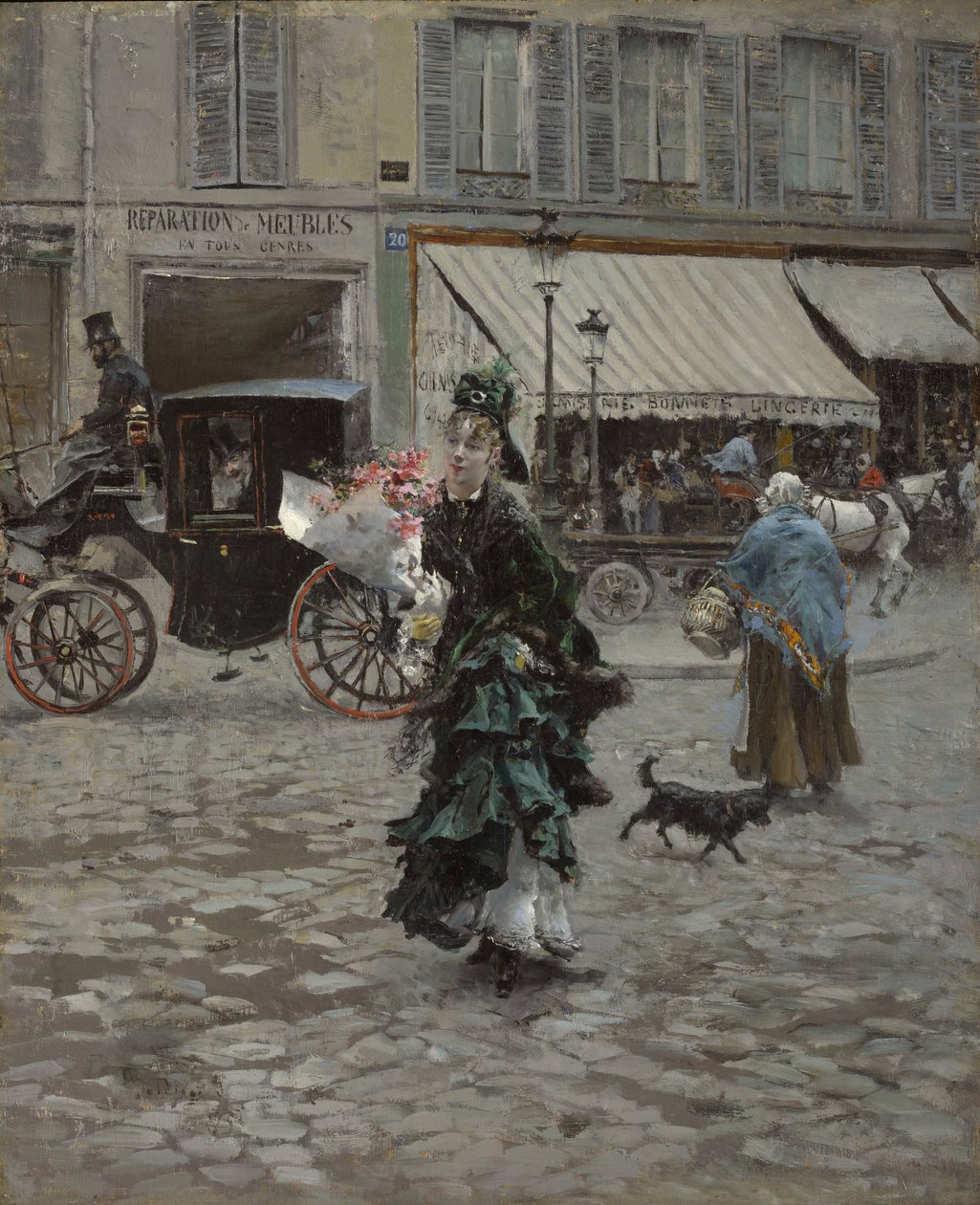Atravessando a rua, 1873-75 de Giovanni Boldini