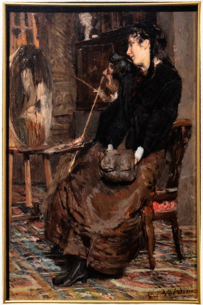 No estudo do pintor de Giovanni Boldini