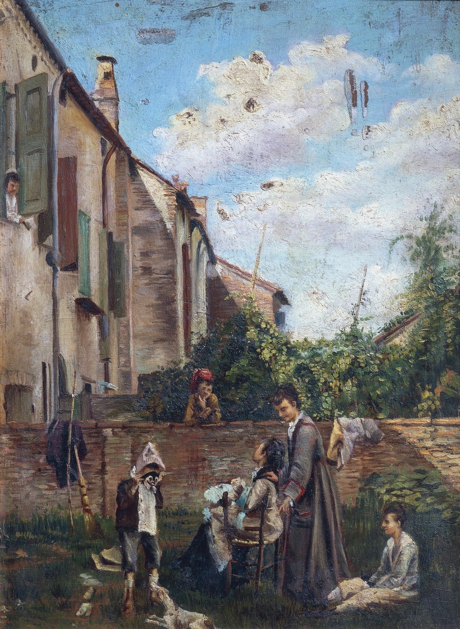 Itália, Ferrara, O Pátio da Casa do Pai de Giovanni Boldini