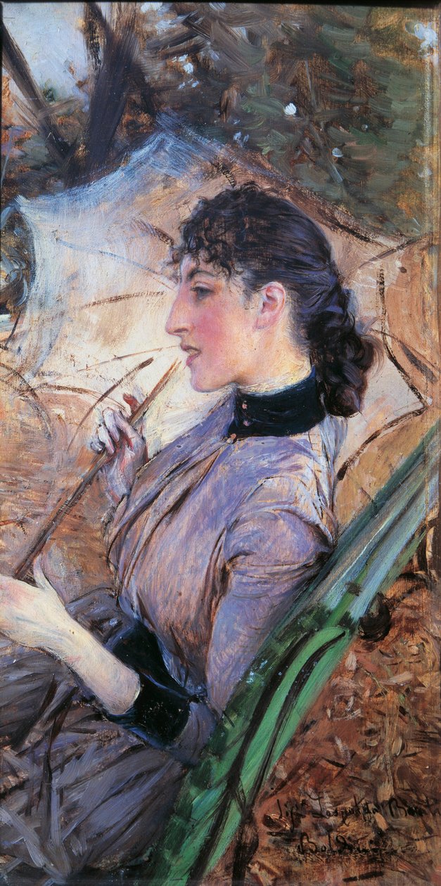 Itália, Florença, Perfil de Alaide Banti de Giovanni Boldini