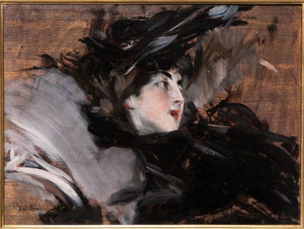 Senhora com um gorro de Giovanni Boldini