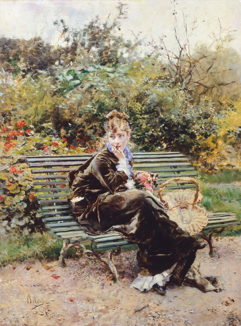 No banco em Bois, Hyde Park de Giovanni Boldini